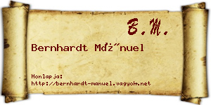 Bernhardt Mánuel névjegykártya